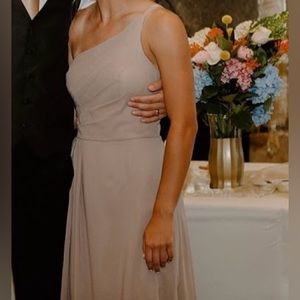 XS Taupe Bridesmaid/Formal Dress